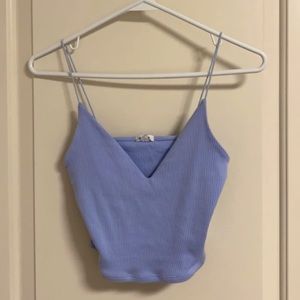 Blue cropped tank top from Garage size small